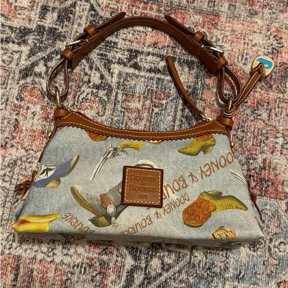 Dooney & Bourke Handbags - Dooney & Bourke Blue and Brown Shoulder Bag